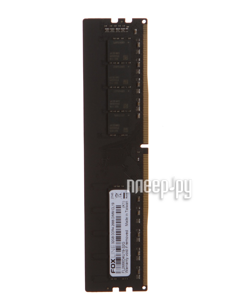 фото Модуль памяти foxline ddr4 dimm 2666mhz pc-21300 cl19 - 32gb fl2666d4u19-32g