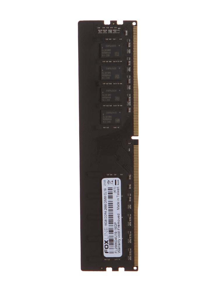 фото Модуль памяти foxline ddr4 dimm 2666mhz pc-21300 cl19 - 16gb fl2666d4u19-16gp