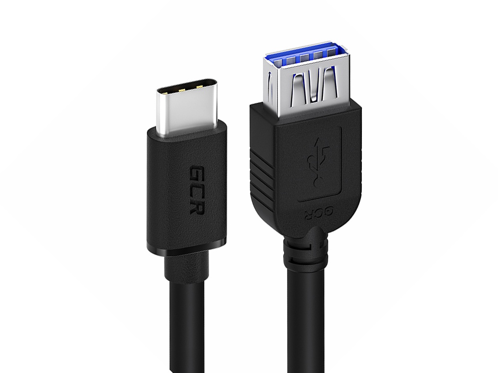 Аксессуар GCR OTG USB 3.0 CM/AF 0.2m Black GCR-53646