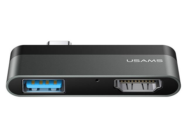 Хаб USB Usams US-SJ462 Type-C Mini HUB USB + HDMI Grey SJ462HUB01 / УТ000023890