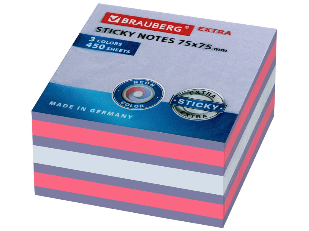 

Стикеры Brauberg Extra Sticky 75х75mm 450 листов 112424, 112424