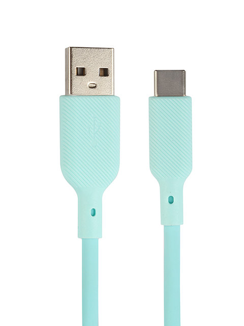Аксессуар Qumo USB-A - Type-C 1m Light Blue 32960