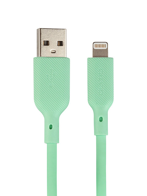 Аксессуар Qumo MFI С48 USB-A - Lightning 1m Green 32993