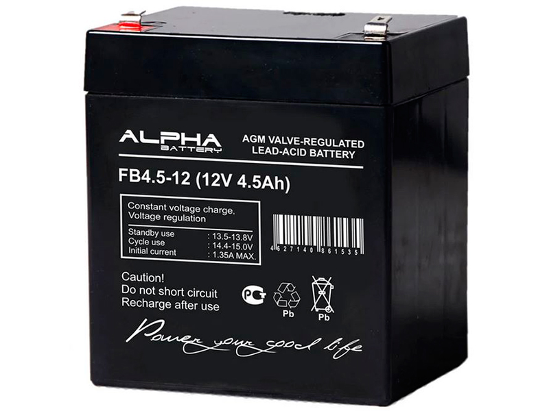 Аккумулятор LFA 12V 4.5Ah FB4.5-12 ALPHA