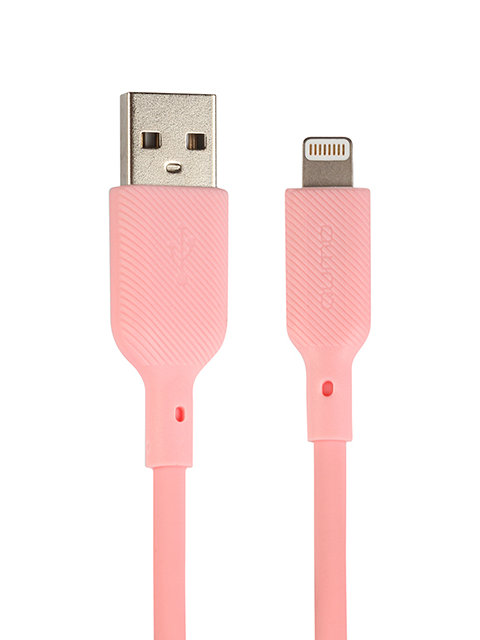Аксессуар Qumo MFI С48 USB-A - Lightning 1m Pink 32989