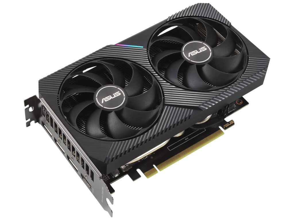 фото Видеокарта asus geforce rtx 3060 ti oc lhr 1680mhz pci-e 4.0 8192mb 14000mhz 256-bit hdmi 3xdp hdcp dual-rtx3060ti-o8g-mini-v2 выгодный набор + серт. 200р!!!