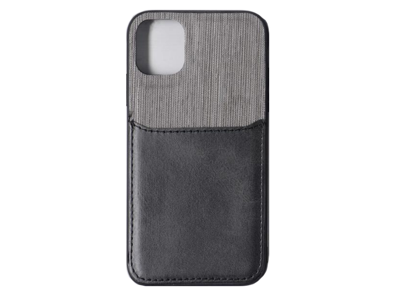 фото Чехол luazon для apple iphone 12 mini textile+leatherette с отсеком под карты black 5864417