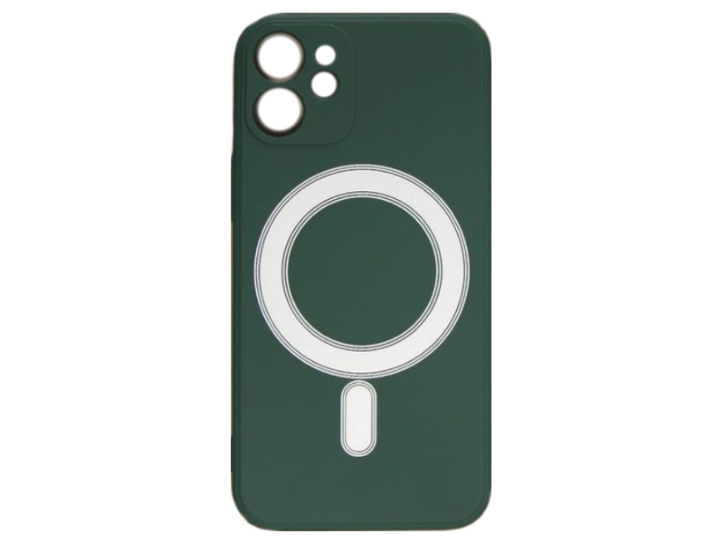 фото Чехол luazon для apple iphone 12 mini magsafe silicone dark green 6852575