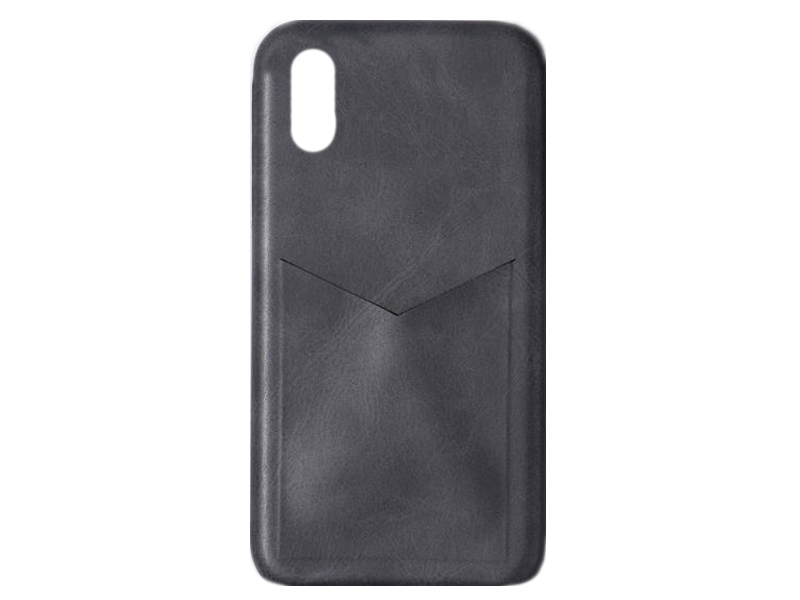 фото Чехол luazon для apple iphone x / xs leatherette с отсеком под карты black 5864450