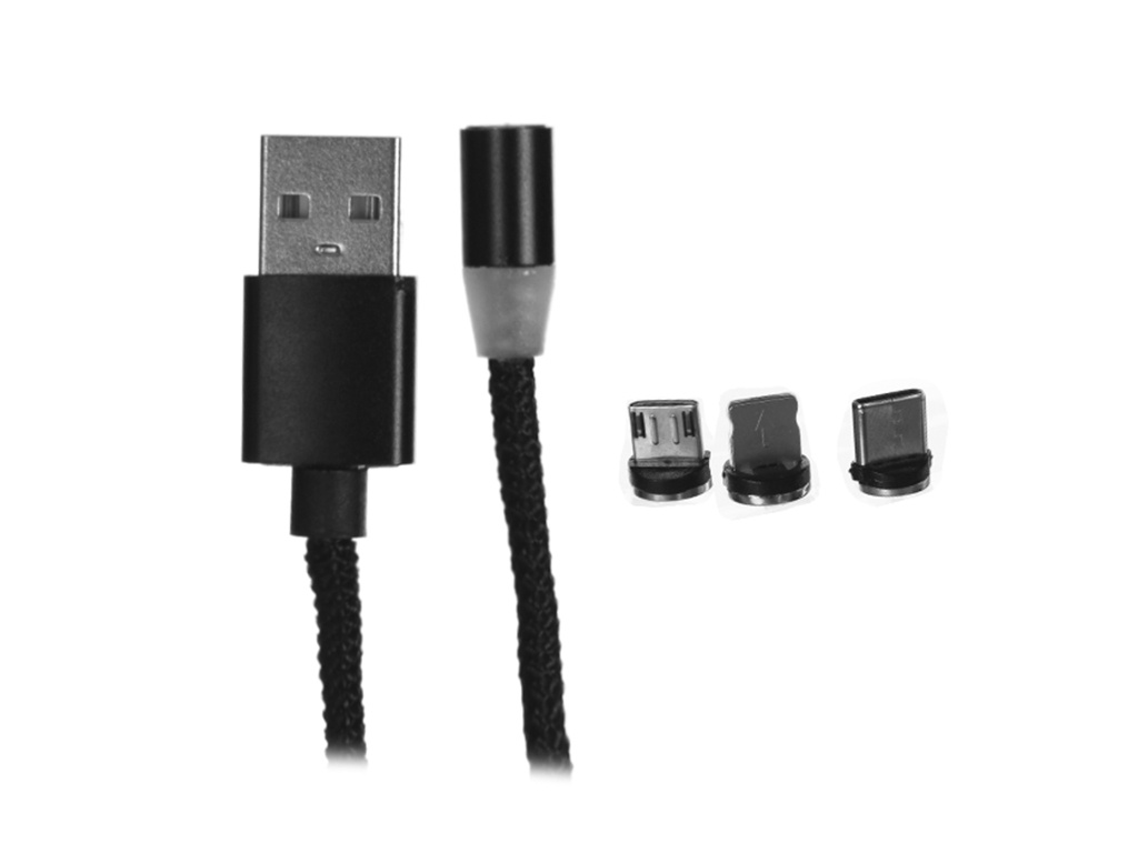 

Аксессуар Luazon LN-6 USB - MicroUSB/Type-C/Lightning 1А 1m Микс 4283684, LN-6