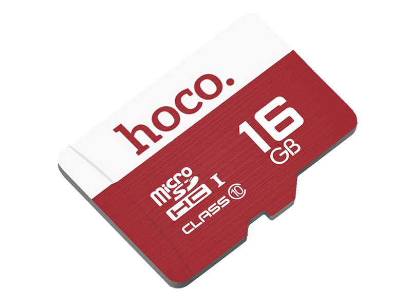 Карта памяти 16Gb - Hoco Micro Secure Digital Class 10 Red 6957531085805