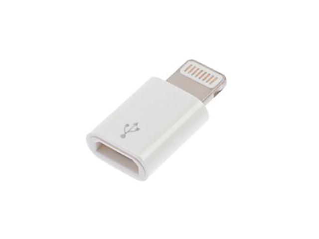 Аксессуар Luazon LE-015 micro USB - Lightning White 4704336