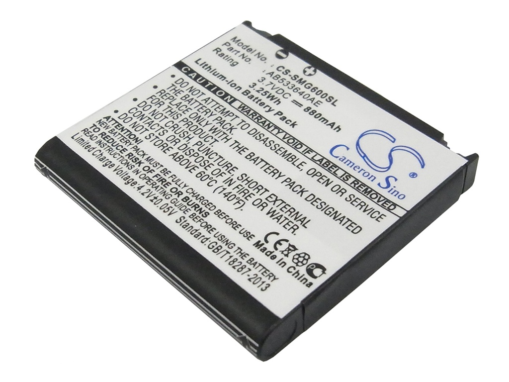 Аккумулятор CameronSino (схожий с AB533640CU/AB533640AE) для Samsung SGH-F268/SGH-F330/SGH-F338 CS-SMG600SL 3.7V 880mAh 066117