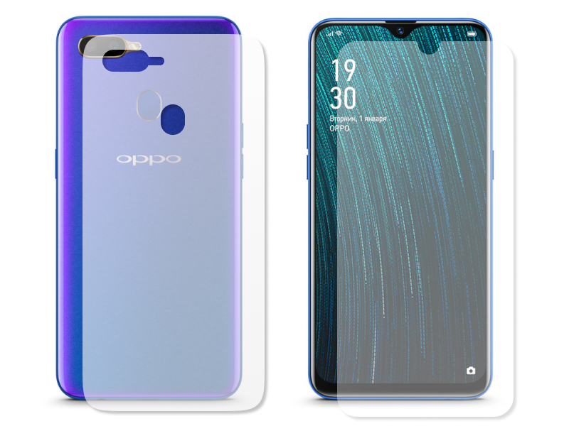Гидрогелевая пленка LuxCase для Oppo A5s 0.14mm Front and Back Transparent 86969 гидрогелевая пленка luxcase для samsung galaxy a02s 0 14mm front and back transparent 86185