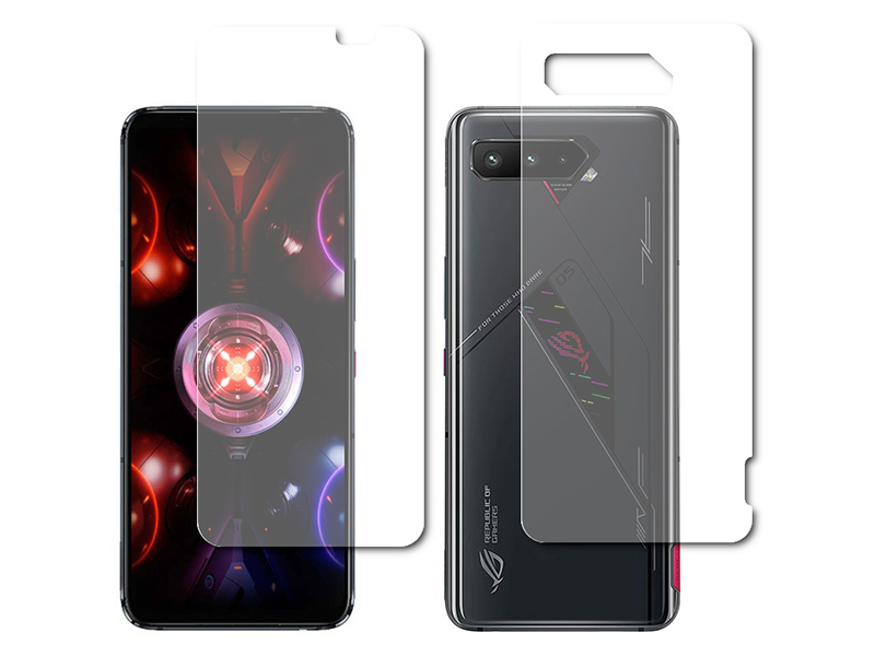 Гидрогелевая пленка LuxCase для ASUS ROG Phone 5s Pro 0.14mm Front and Back Matte 90037 гидрогелевая пленка uv glass для asus rog phone 7 ultimate
