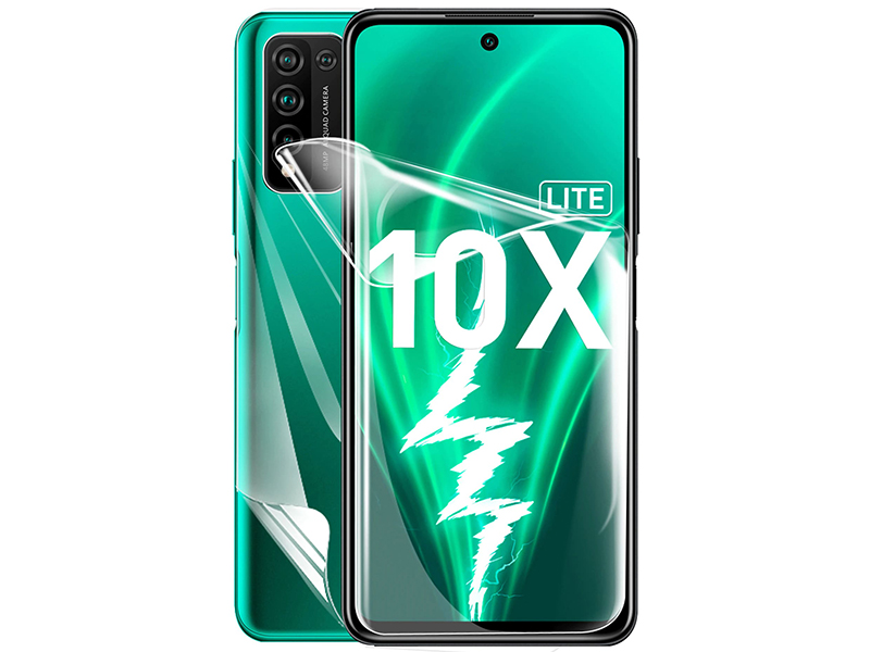 Гидрогелевая пленка LuxCase для Honor 10X Lite 0.14mm Front and Back Transparent 86943 гидрогелевая пленка luxcase для honor 9a 0 14mm front transparent 86849
