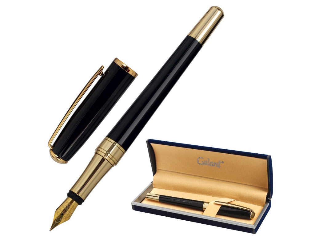 

Ручка перьевая Galant Ludus корпус Black-Gold, стержень Blue 143529, Ludus