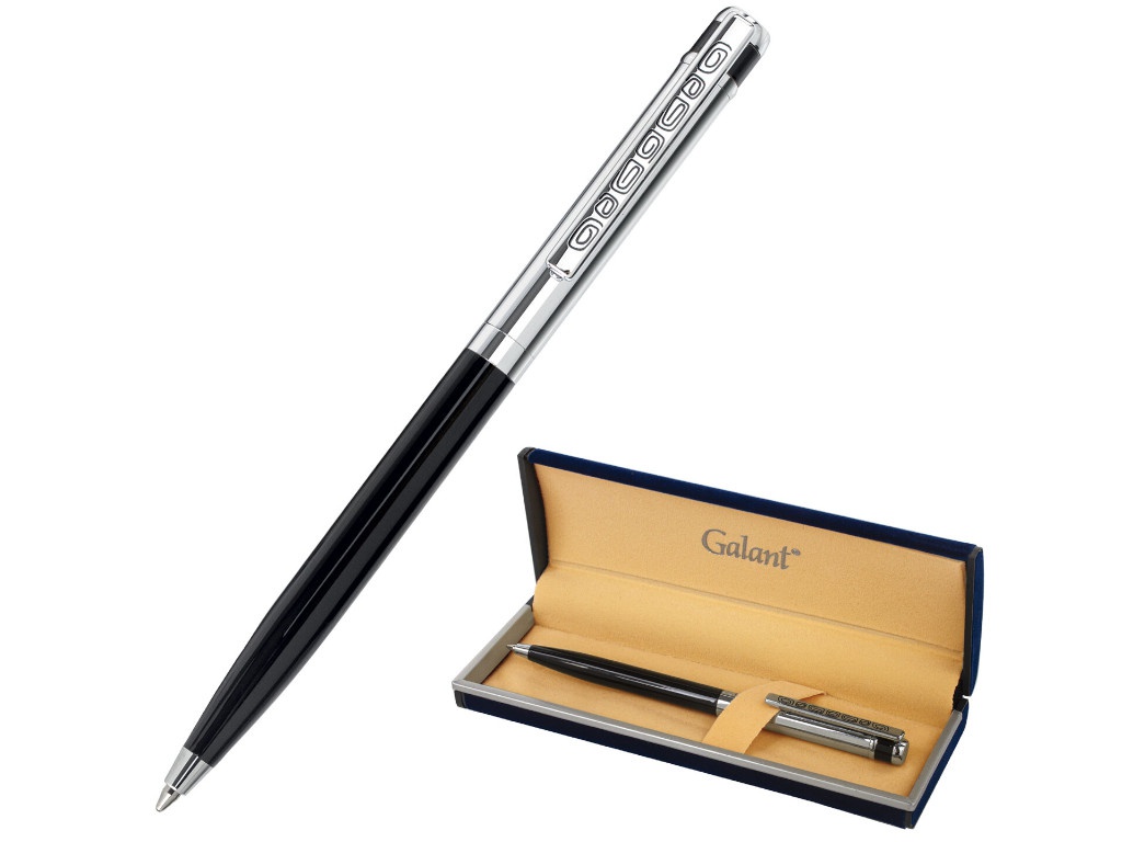 

Ручка шариковая Galant Actus корпус Silver-Black, стержень Blue 143518, Actus