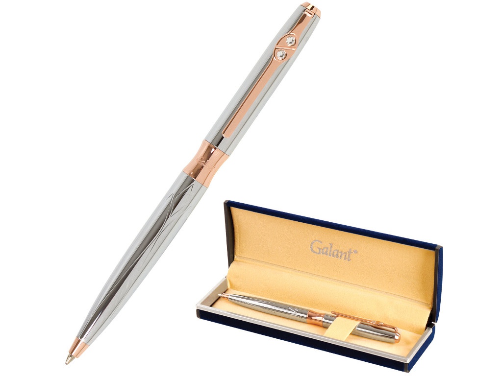 

Ручка шариковая Galant Nuance Silver стержень Blue 143520, Nuance Silver