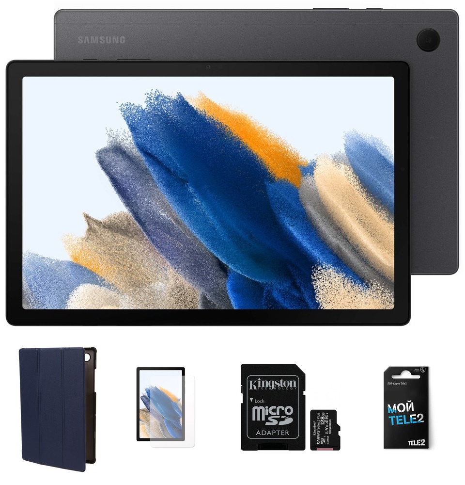 фото Планшет samsung galaxy tab a8 4/64gb lte dark gray sm-x205nzaeser выгодный набор + серт. 200р!!!