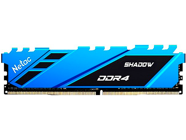 фото Модуль памяти netac shadow ddr4 dimm 2666mhz pc21300 cl19 - 8gb ntsdd4p26sp-08b