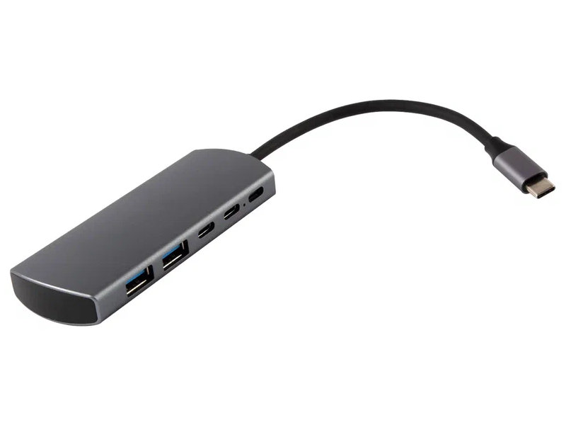 

Адаптер Barn&Hollis Multiport Adapter Type-C 5 in 1 HUB Grey УТ000030371, УТ000030371