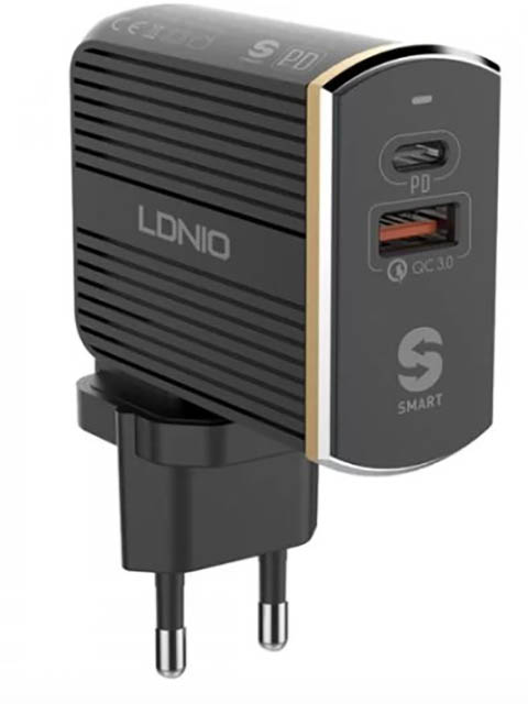 фото Зарядное устройство ldnio a2502c 2xusb + cable pd-l black ld_b4552