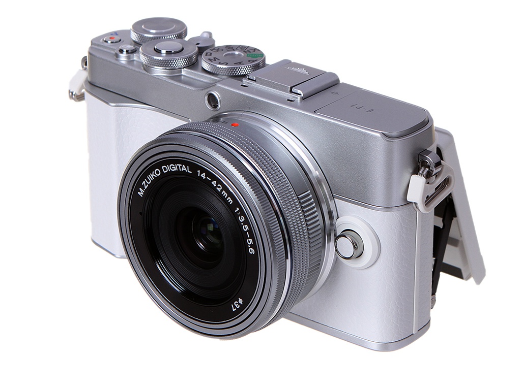 Фотоаппарат Olympus White PEN E-P7 Pancake Zoom 14-42 EZ Kit