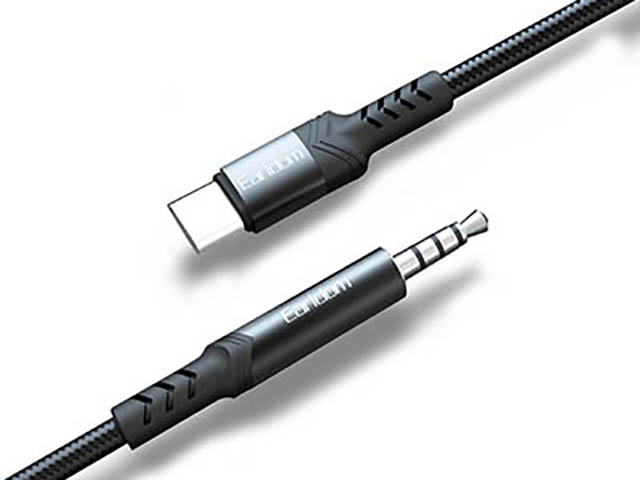 

Аксессуар Earldom ET-AUX38 Jack 3.5 mm - Type-C 1m Black 0L-00053180, ET-AUX38