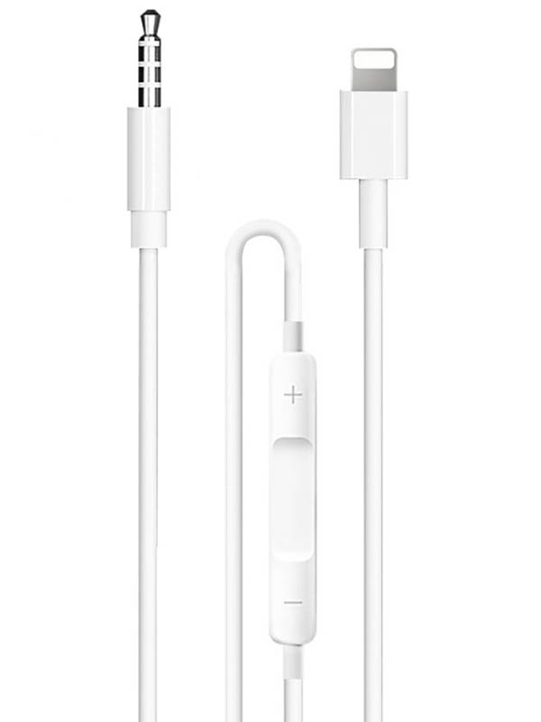 

Аксессуар Earldom ET-AUX42 Jack 3.5mm - Lightning 1m White 0L-00053179, AUX42
