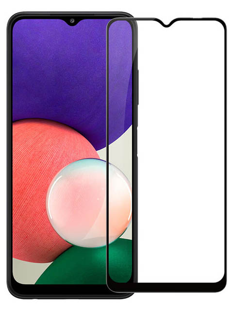 Защитное стекло Liberty Project для Samsung Galaxy M22 Thin Frame Full Glue 0.33mm 2.5D 9H Black 0L-00054685
