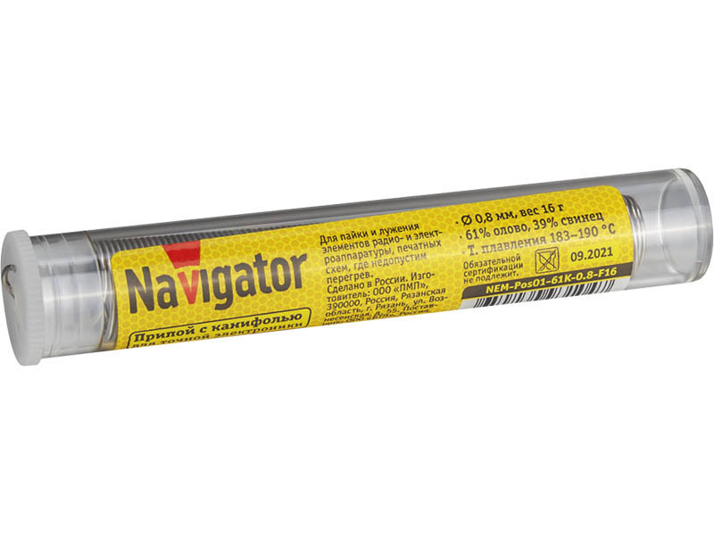 Припой Navigator NEM-Pos01-61K-1-F10 1mm 10g 93 097