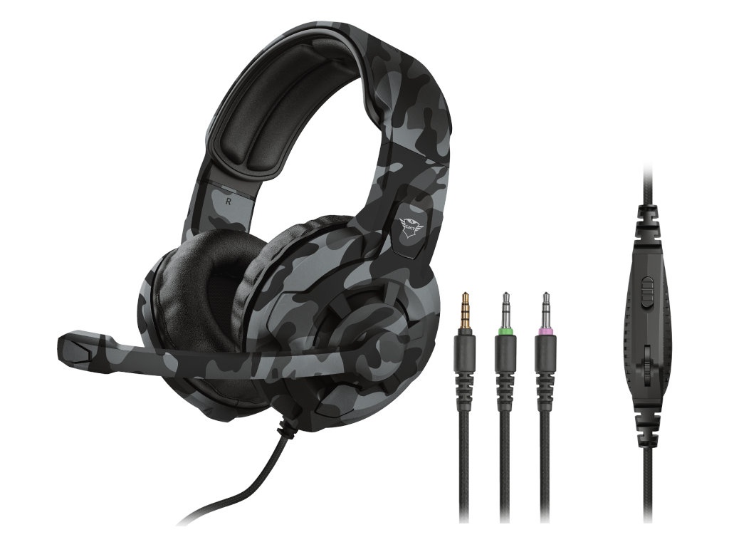 фото Наушники trust gxt 411k radius headset black camo 24360