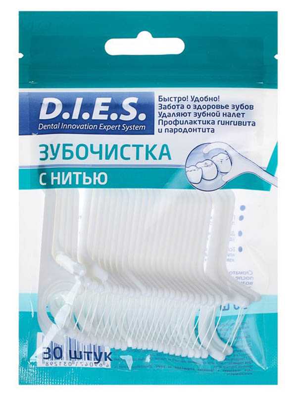 

Зубочистки с нитью D.I.E.S 30шт 3686643, 3686643