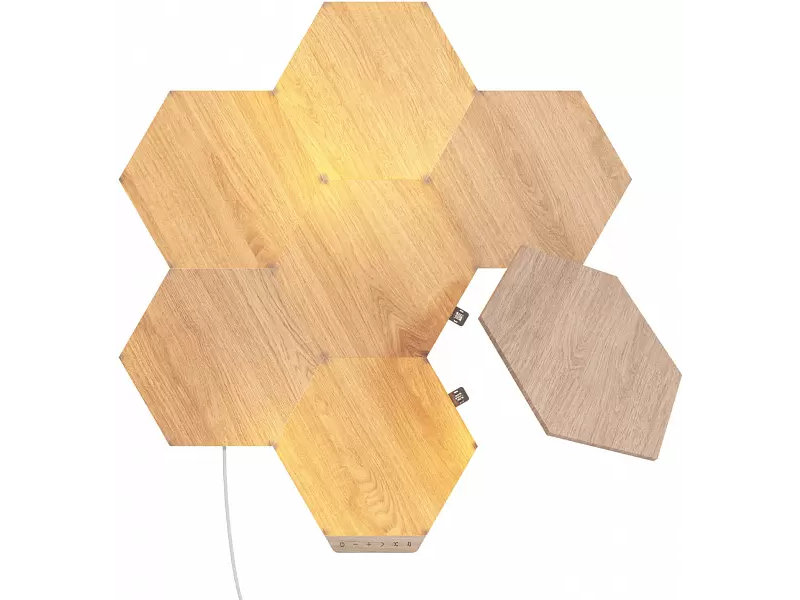 Светильник Nanoleaf Elements Wood Look Hexagons Starter Kit EU NL52-K-7002HB-7PK