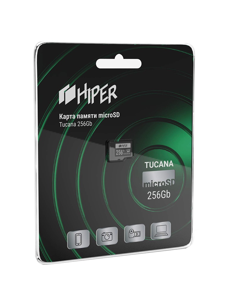 фото Карта памяти 256gb - hiper micro secure digital hx cl10 uhs-1 u3 tucana hi-msd256gu3