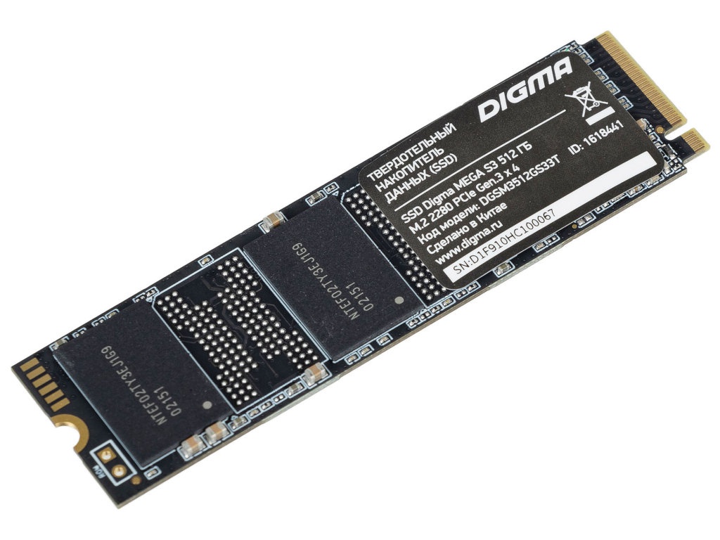 

Твердотельный накопитель Digma Mega S3 512Gb DGSM3512GS33T, DGSM3512GS33T