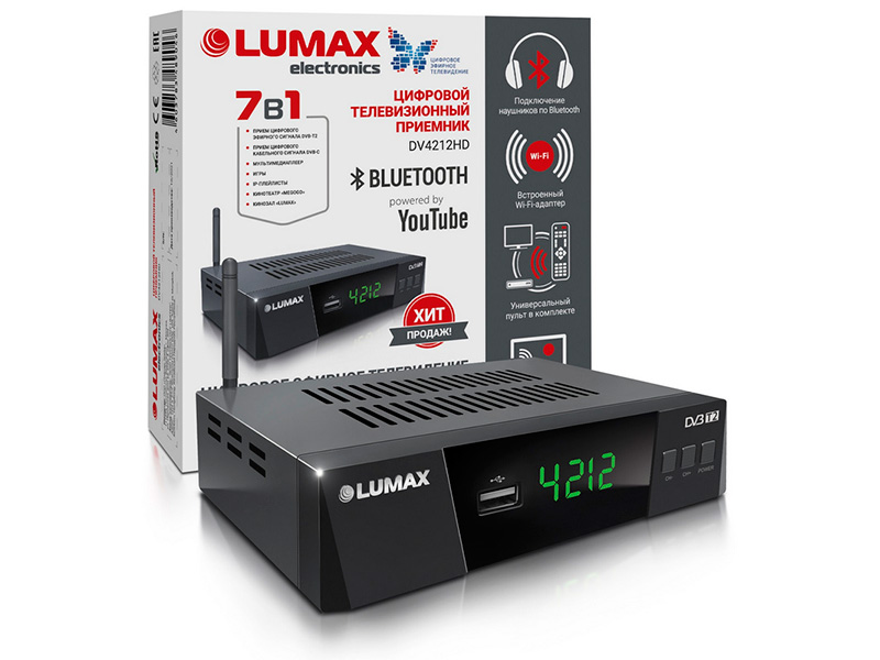 Цифровой телевизионный приемник Lumax DV4212HD