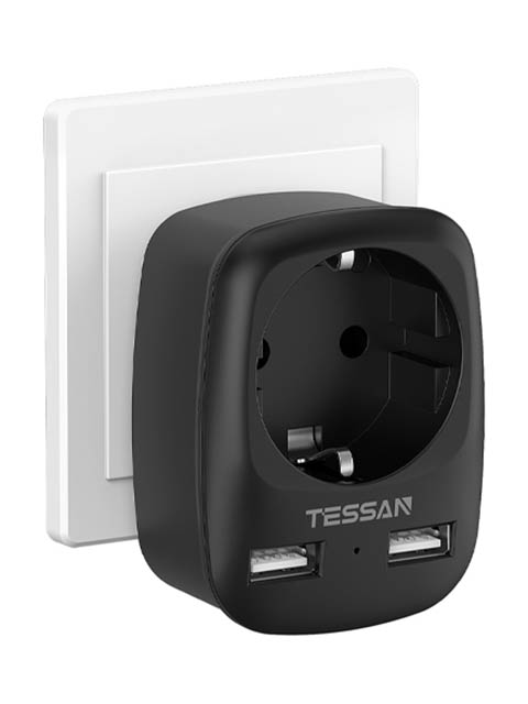 фото Сетевой фильтр tessan ts-611-de 1 socket black