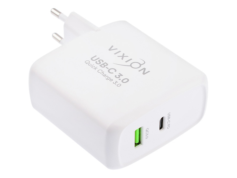 фото Зарядное устройство vixion special edition h9 1xusb 3a 1xpower delivery 60w + кабель type-c 1m white gs-00015741