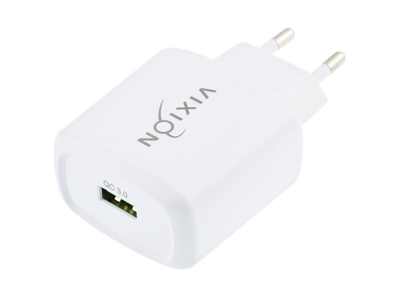 фото Зарядное устройство vixion special edition h8 1xusb 3a quick charger 3.0 18w white gs-00009429