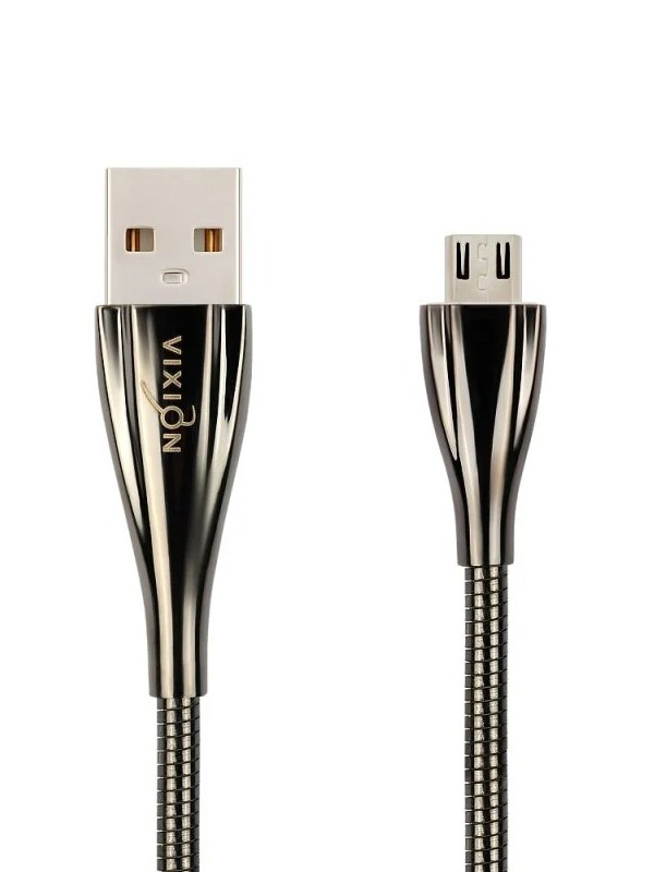 

Аксессуар Vixion K20 Zink Alloy USB - MicroUSB 1m Black GS-00005397, K20 Zink Alloy