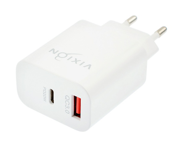 фото Зарядное устройство vixion l16 1xusb 3a + 1xtype-c power delivery 20w white gs-00015699