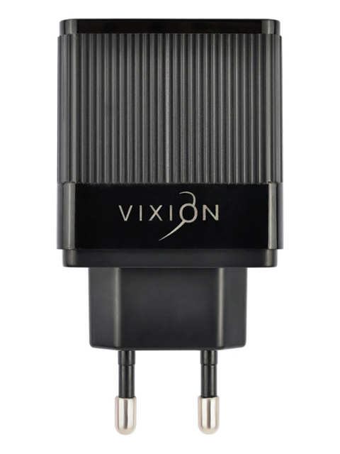 фото Зарядное устройство vixion h2i 1xusb qc 3.0 + 2xusb 2.4a + кабель lightning 1m black gs-00008309