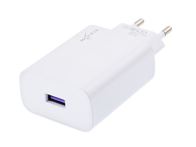 фото Зарядное устройство vixion h11m 1xusb quick charger 3.0 + кабель microusb 1m white gs-00024121