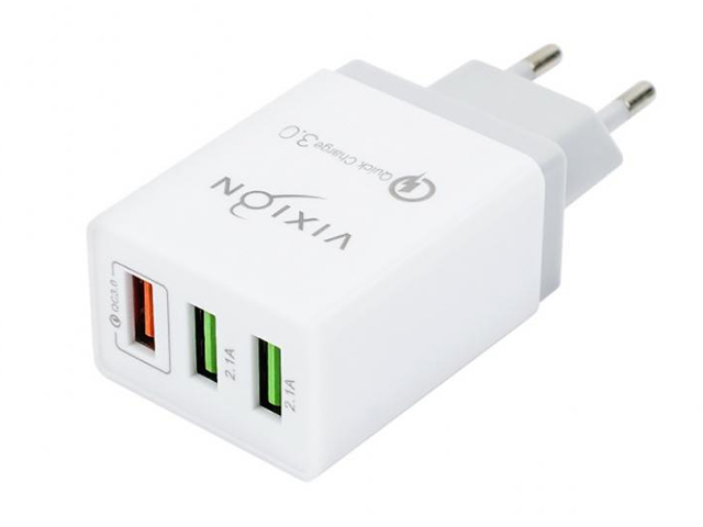 фото Зарядное устройство vixion h1 1xusb quick charger 3.0 white gs-00005375