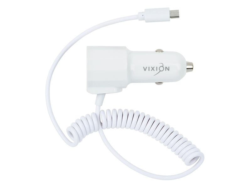 фото Зарядное устройство vixion u8 microusb 2xusb 2.1a white gs-00006108