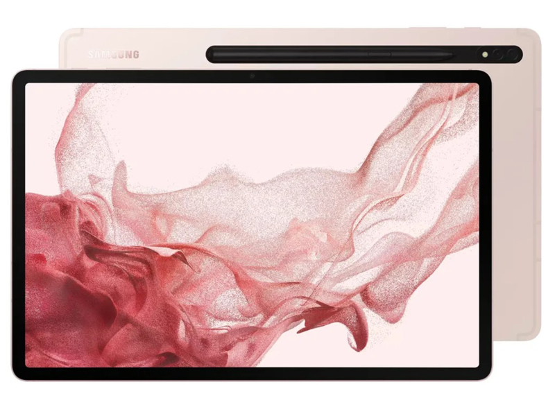 Планшет Samsung Galaxy Tab S8+ SM-X806 8/128Gb Pink-Gold (Snapdragon 8 Gen 1 1.7Ghz/8192Mb/128Gb/GPS/LTE/Wi-Fi/Bluetooth/Cam/12.4/2800x1752/Android) galaxy tab a8 3 32gb lte pink gold