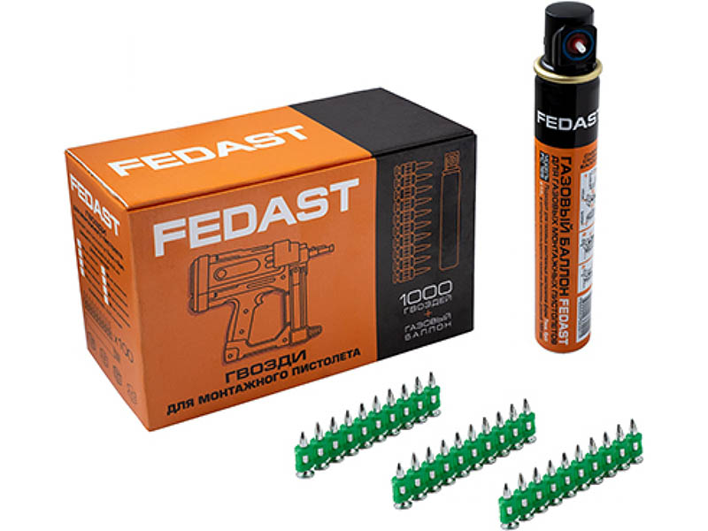 Гвозди Гвозди усиленные Fedast 3.0x32mm для монтажного пистолета fd3032egfc