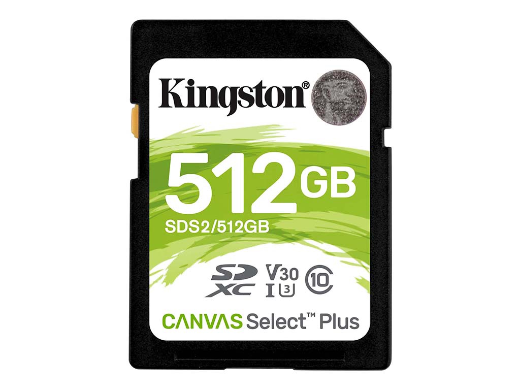 

Карта памяти 512Gb - Kingston Canvas Select Plus SDXC Class 10 SDS2/512GB, SDS2/512GB